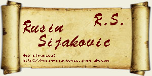 Rusin Šijaković vizit kartica